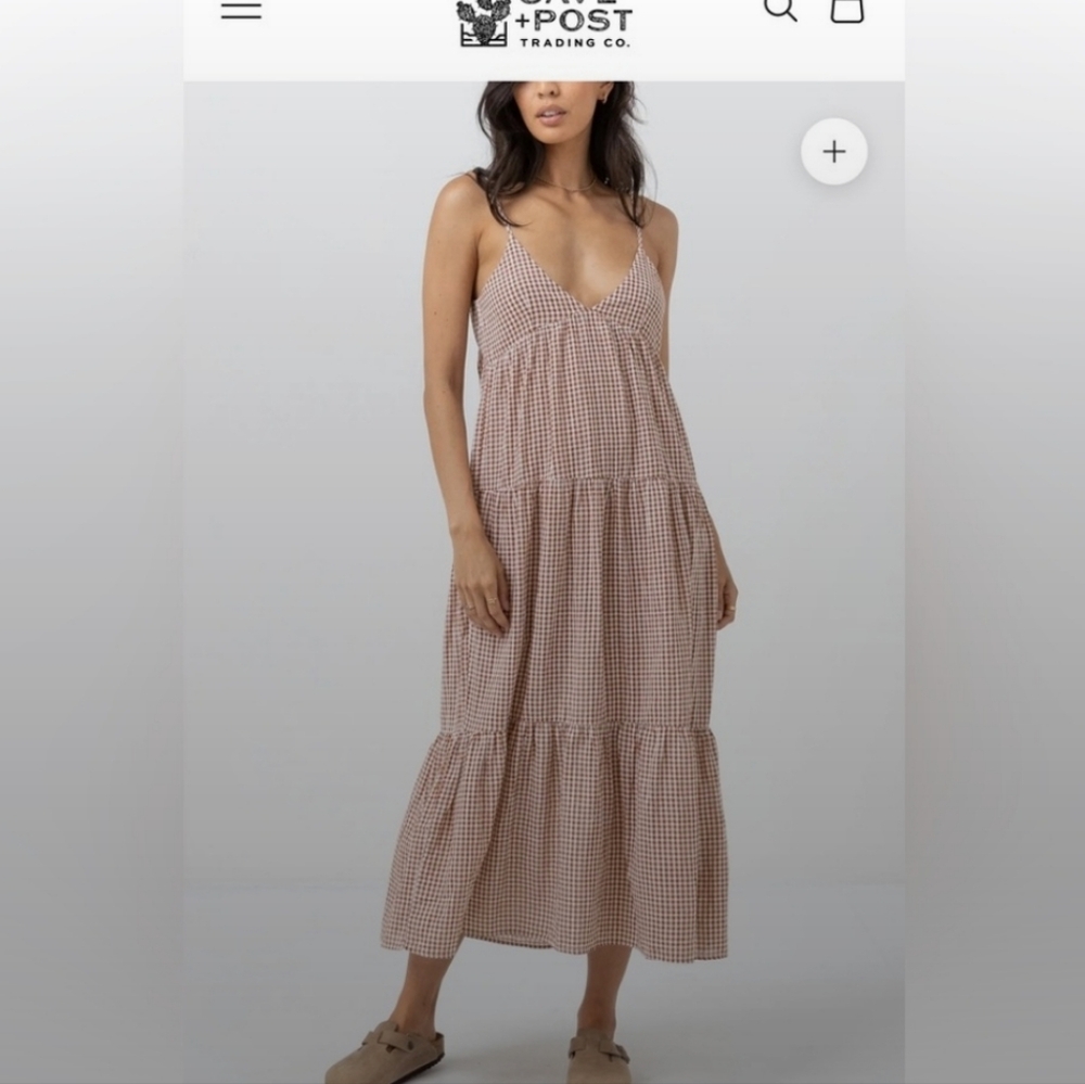 Rhythm Plaid Maxi Dress